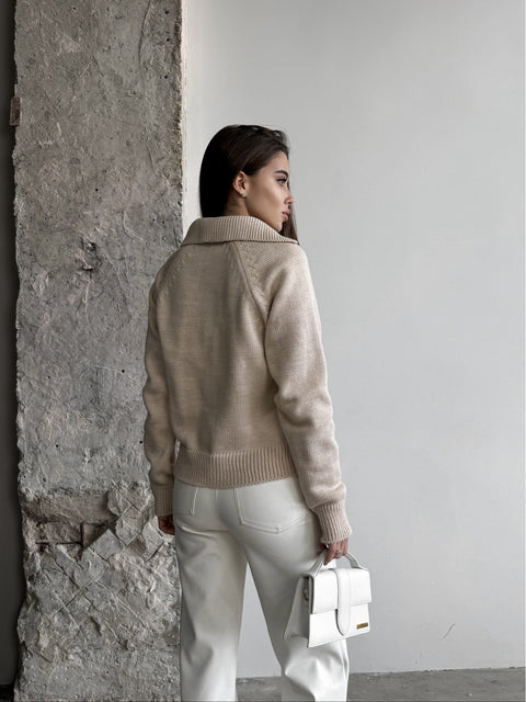 Polo Sweater Sem Light Beige