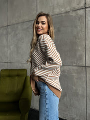 Knitted sweater Nataly Camel-milk