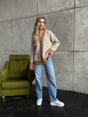 Knitted sweater Nataly Camel-milk