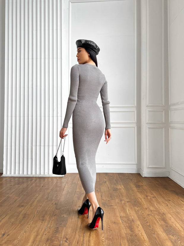 Knitted dress Solana Gray