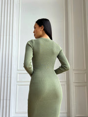 Knitted dress Solana Olive