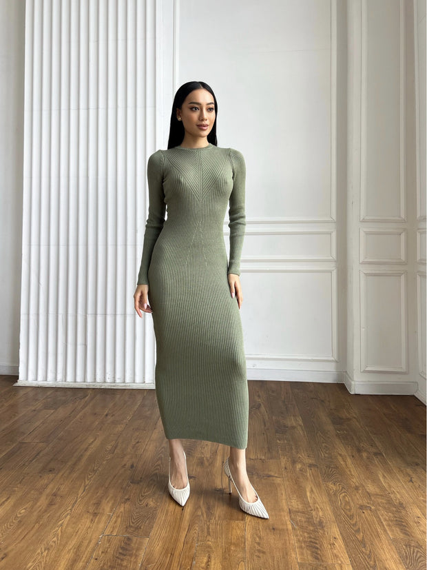 Knitted dress Solana Olive