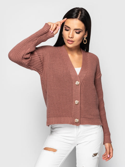 Knitted sweater Mikky coffee