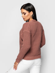 Knitted sweater Mikky coffee