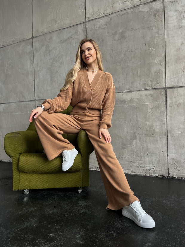 Knitted set Sante camel