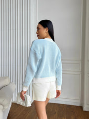 Bern Sweater White-blue