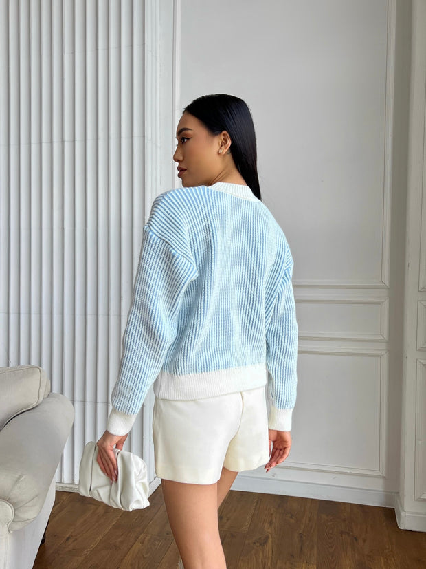 Bern Sweater White-blue