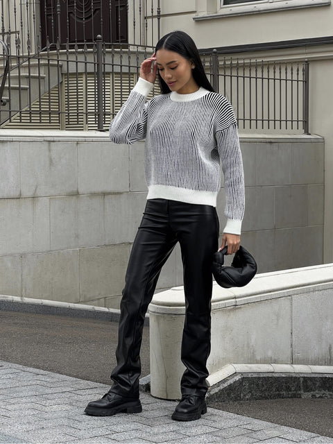 Bern Sweater White - Black