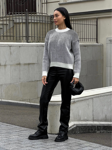 Bern Sweater White - Black