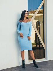 Knitted dress Molecula Blue