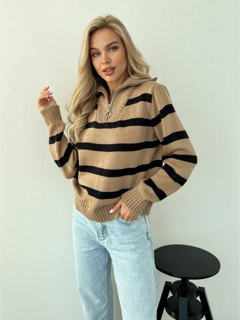 Bandera Sweater Camel-Black