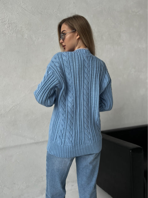 Cardigan Krakow Blue