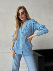 Cardigan Krakow Blue