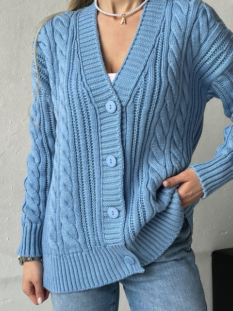 Cardigan Krakow Blue