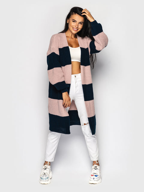 Knitted Cardigan Brooklyn Pink-Blue