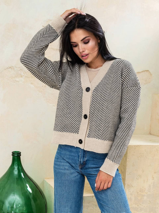 Knitted sweater Galaxy Beige-black