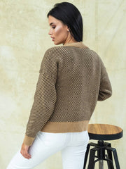 Knitted sweater Galaxy Camel-black