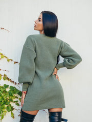 Knitted dress Kiwi Olive