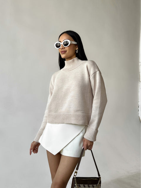 Jumbo Sweater Light Beige