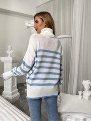 Sweater with stripes CLAUS Milky blue