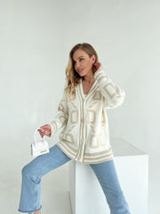 Knitted sweater Litera Milky beige