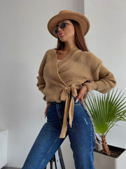 Knitted sweater Monamy camel