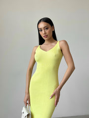 Knitted dress Palma Lemon