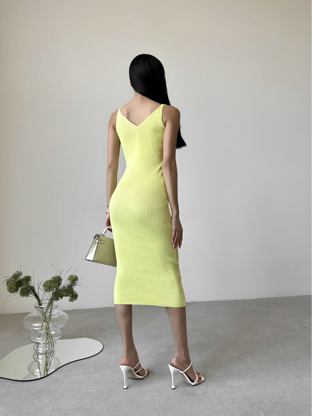 Knitted dress Palma Lemon