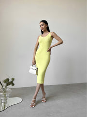 Knitted dress Palma Lemon