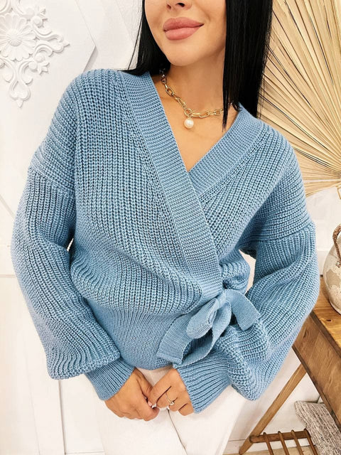 Knitted sweater Monamy light blue