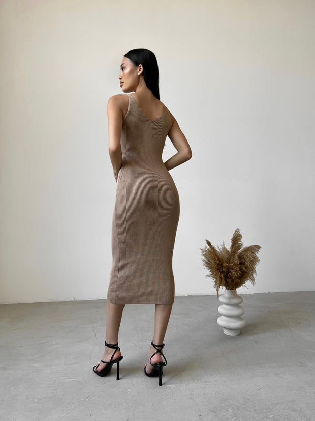 Knitted dress Palma Camel