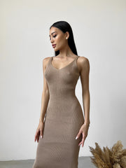 Knitted dress Palma Camel