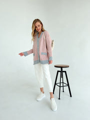 Knitted sweater Kulya Pink-gray