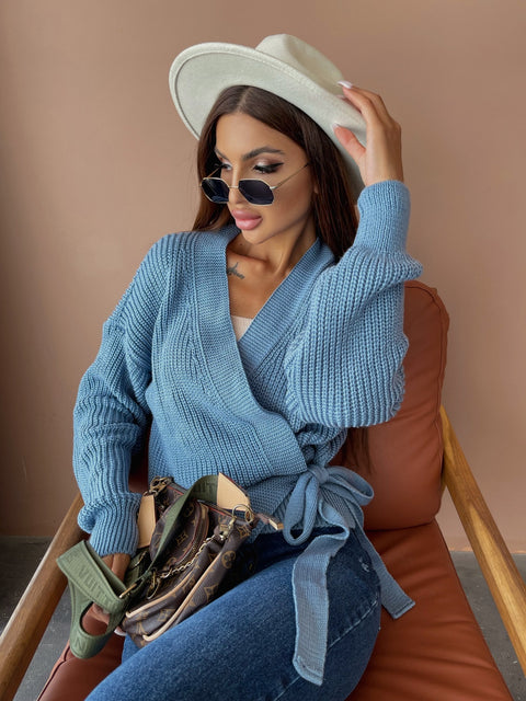 Knitted sweater Monamy blue