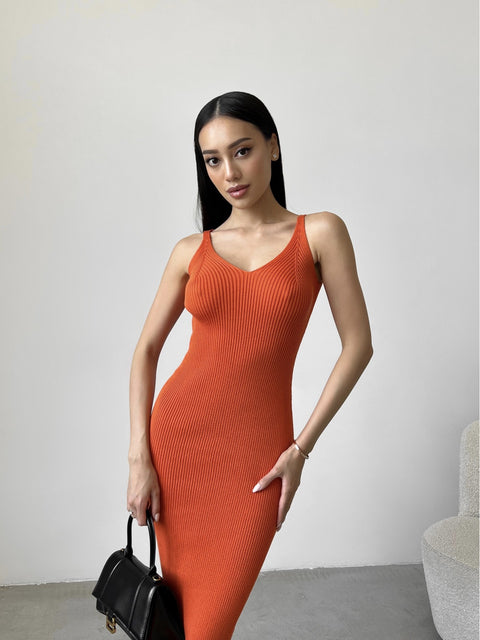 Knitted dress Palma Orange