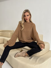 Dorian Camel Hole Sweater