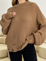 Dorian Camel Hole Sweater