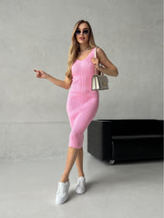 Dress cotton ARIEL Pink