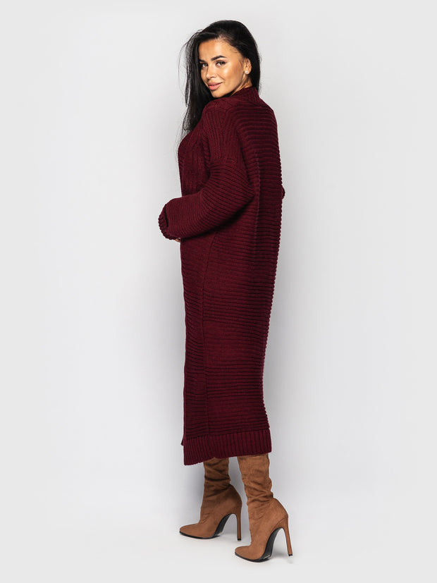 Knitted Cardigan Carmen Burgundy